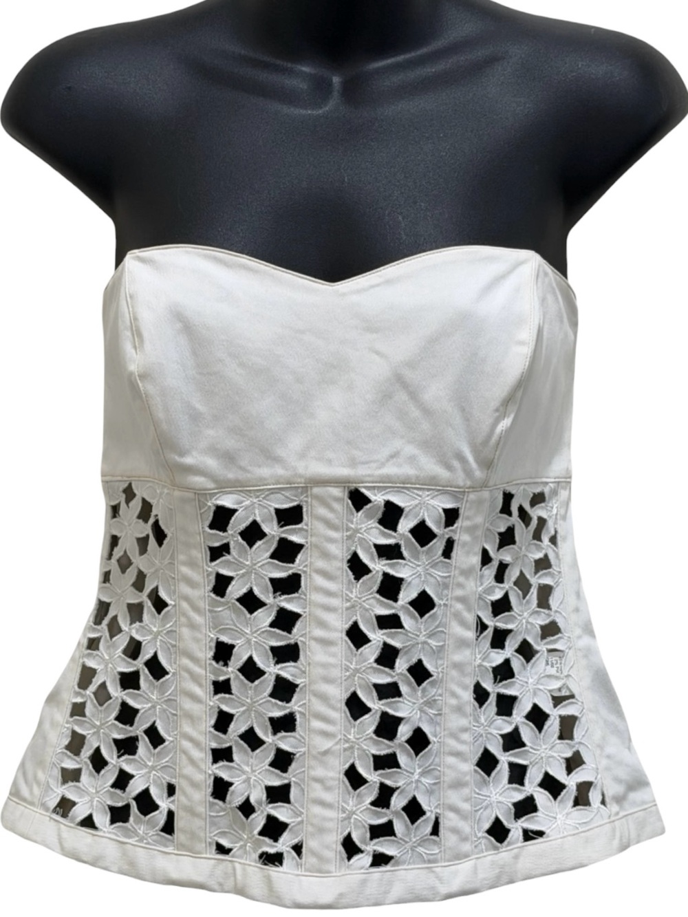 NWT Anne Fontaine Fidji Bustier Top In Chalk